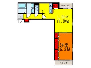 ヴァレンティア若江本町の物件間取画像